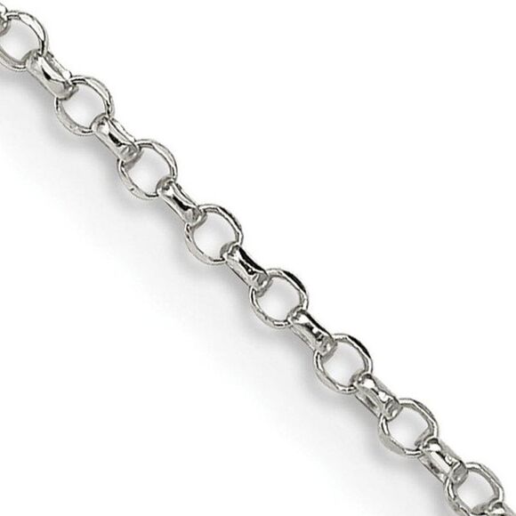 1.5mm Sterling Silver D/C Solid Open Cable Chain Necklace, 20 Inch - Picture 1 of 8